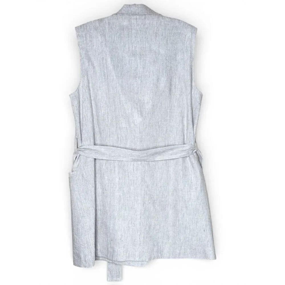 Jason Wu Elegant Heather Gray Blazer Dress Vest Med - Picture 4 of 11